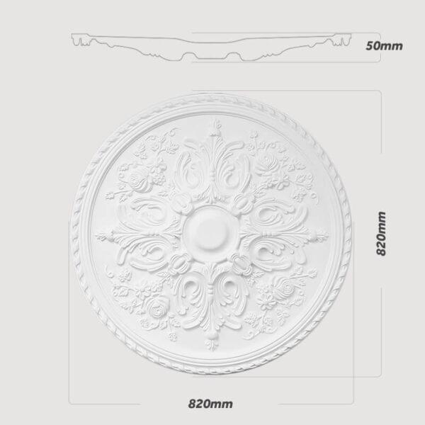 Decorative Ceiling Rose - Regal Rose Bud