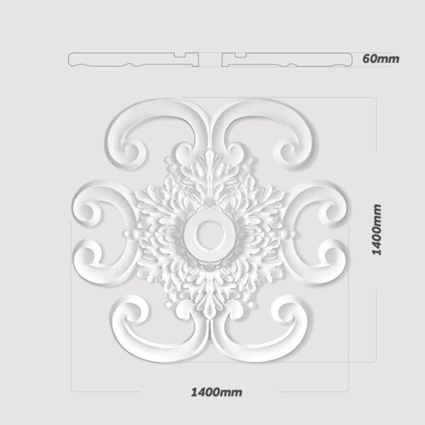 Decorative Ceiling Rose - Spirale Agrifoglio